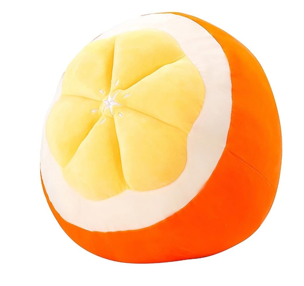 Orange Fruit Shape Soft Toy Cum Pillow