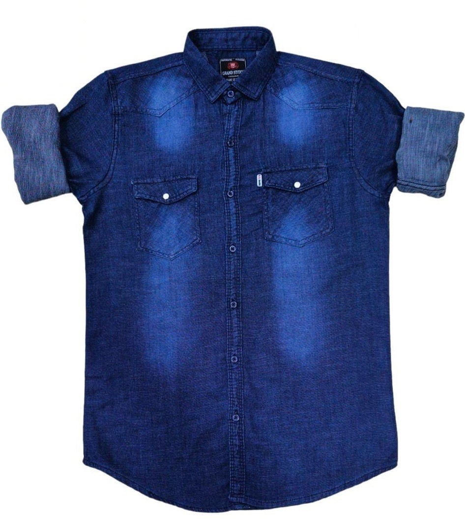 Samyaka Men Sleeves Denim Shirt