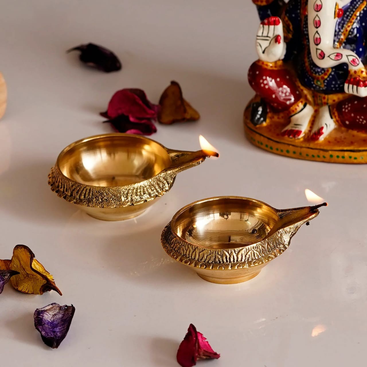 Brass Diya Set of 2