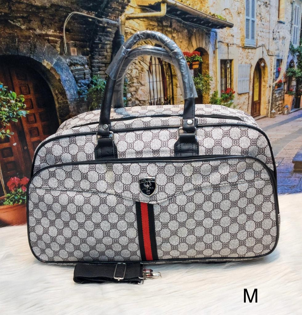 Printed Multifunction Travel Duffel Handbag.