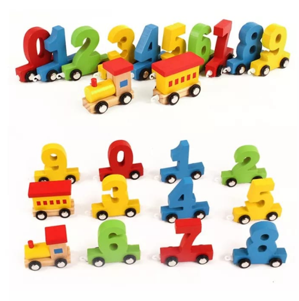 Educational Wooden Digital Toy Train