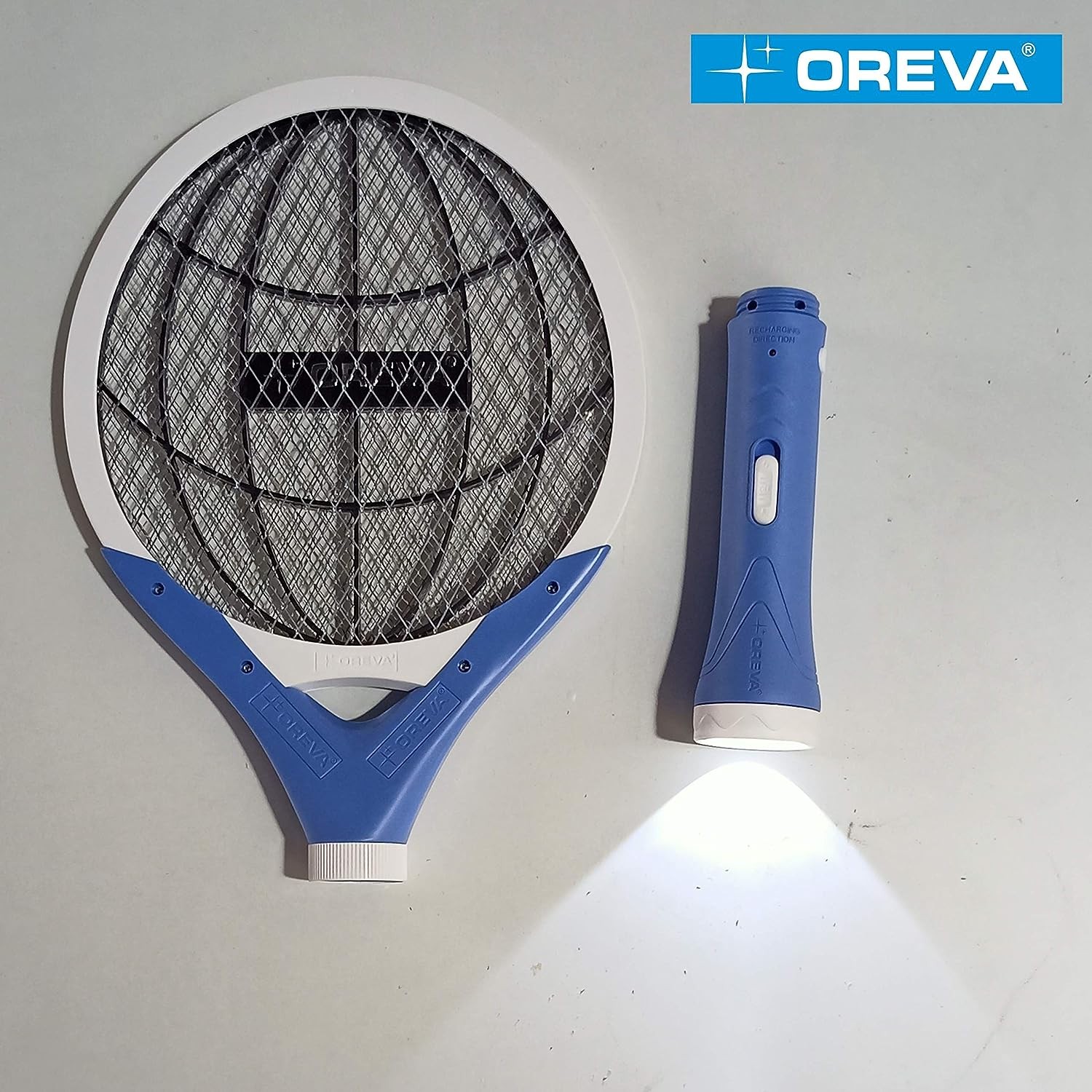 OREVA Insects Racket with DETACHABLE LED TORCH