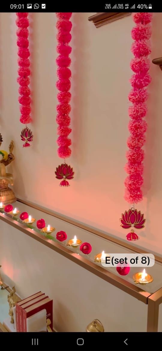 Lotus Hanging with flower strings
