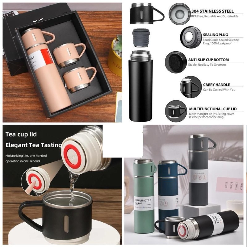 Samyaka Steel Vacuum Insulated Mug Thermos Bottle Flask 500ml