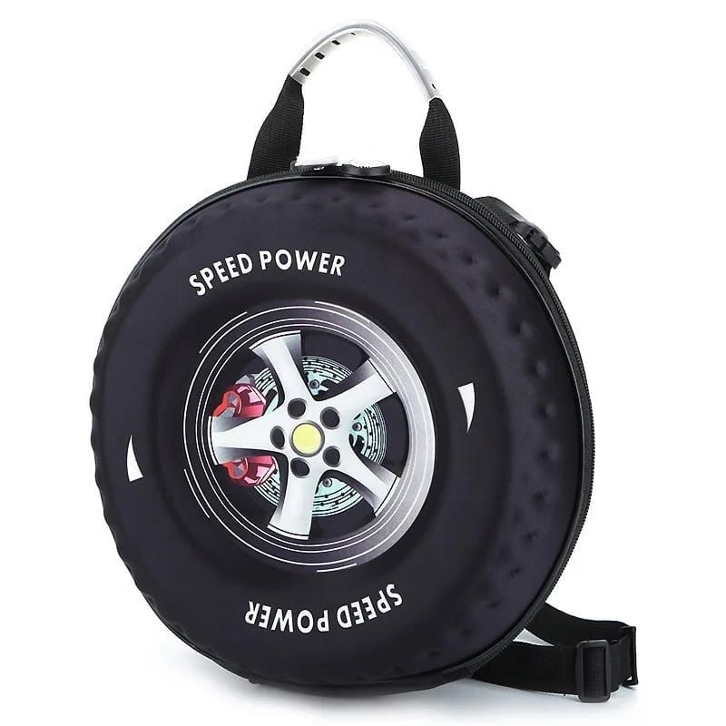 3D Car Tyre Small Backpack