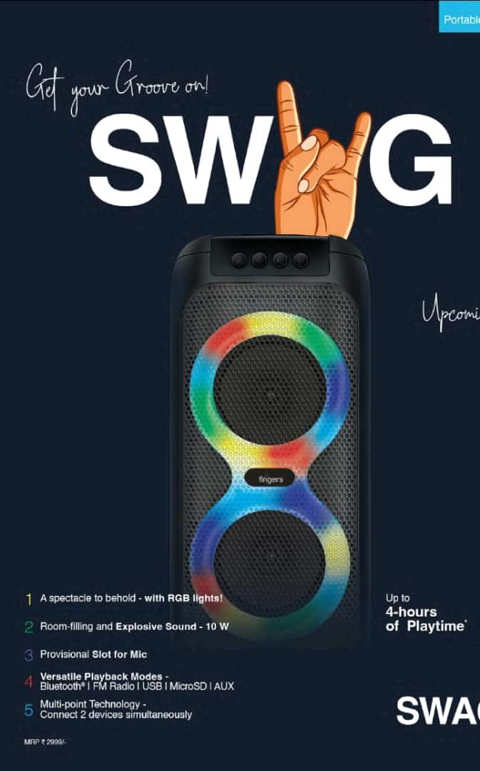 Fingers Swag5 Bluetooth Portable Speaker