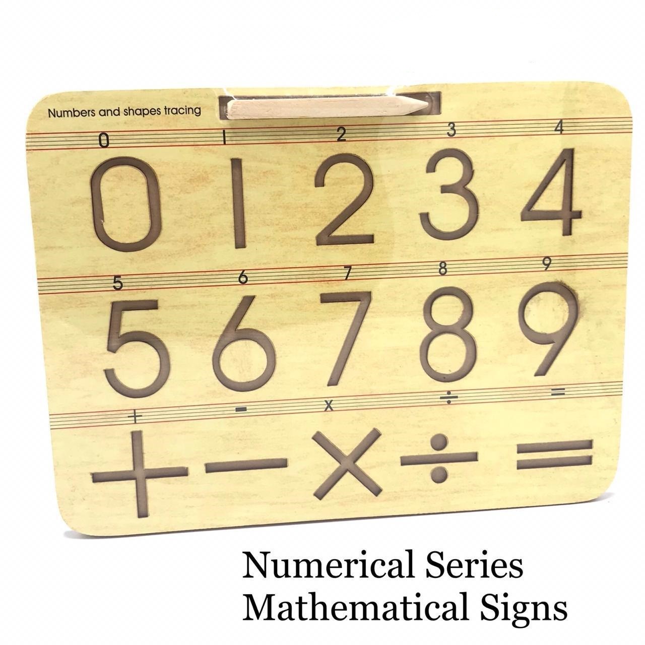 Wooden Tracing, Overwriting Educational Slate Board