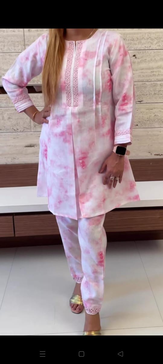 Linen co-ord set beautiful pastel colours